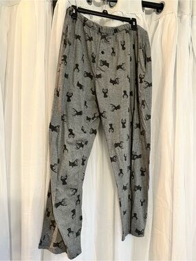 Canyon Trail Men's Gray Printed Lounge Pants - Elastic Waist